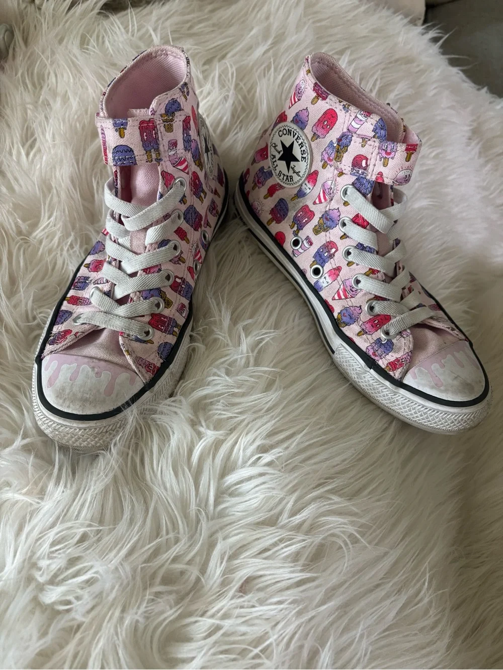 Converse Kids Pink Ice Cream & Popsicle High-Top Sneakers
